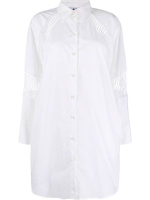 MSGM robe-chemise à coupe courte - Blanc