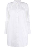 MSGM robe-chemise à coupe courte - Blanc