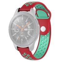 Dubbele kleur polsband horloge band voor Galaxy Watch 46mm (groen + rood)