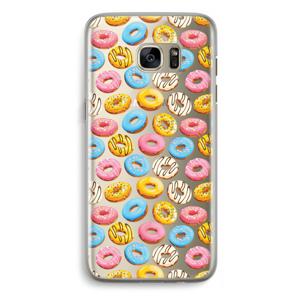 Pink donuts: Samsung Galaxy S7 Edge Transparant Hoesje