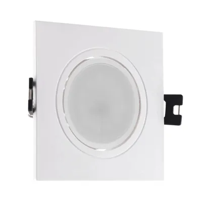 Inbouwspot wit vierkant GU10 6W led Ø 75-85 mm (SET VAN 3) 3000k