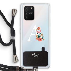 Pink Bouquet: Samsung Galaxy S10 Lite Transparant Hoesje met koord