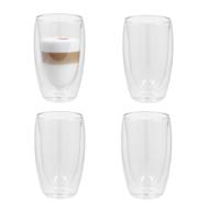 Gerimport Theeglazen Luz - 4x - dubbelwandig - 450 ml - D9 x H15 cm Gerimport Theeglazen Luz - 4x - dubbelwandig - 450 ml - D9 x H15 cm