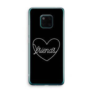 Friends heart black: Huawei Mate 20 Pro Transparant Hoesje