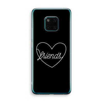 Friends heart black: Huawei Mate 20 Pro Transparant Hoesje