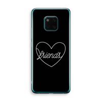 Friends heart black: Huawei Mate 20 Pro Transparant Hoesje