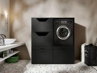 Kast WASHING 1 machine met kast voor wasgoed MEDIUM zwart