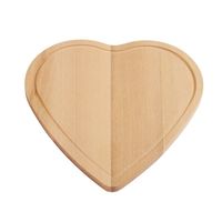 Hartvormig houten snijplank/serveerplank 16cm   -