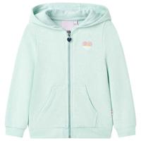 VidaXL Kindervest met capuchon en rits 92 gemengd lichtmint