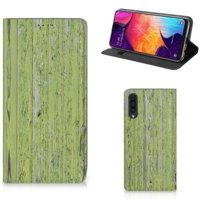 Samsung Galaxy A50 Book | Wallet Case | Green Wood