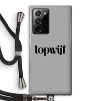 Topwijf Grijs Zwart: Samsung Galaxy Note 20 Ultra / Note 20 Ultra 5G Transparant Hoesje met koord