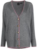 PINKO cardigan en cachemire mélangé à col v - Gris