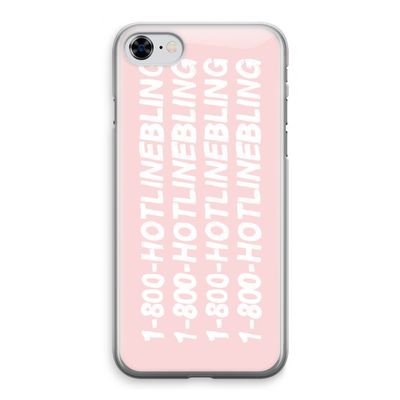 Hotline bling pink: iPhone 8 Transparant Hoesje