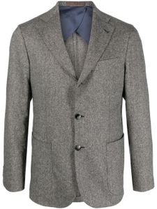 Barba blazer droit à effet chiné - Gris