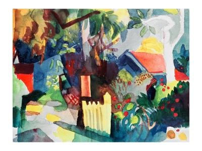 Kunstdruk August Macke - Landschaft 60x80cm