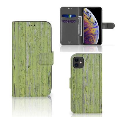 Apple iPhone 11 | Book Style Case | Green Wood | Portemonnee hoesje