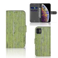 Apple iPhone 11 | Book Style Case | Green Wood | Portemonnee hoesje