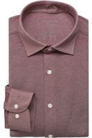 Marvelis Body Fit Jersey shirt donkerrood, Gestructureerd