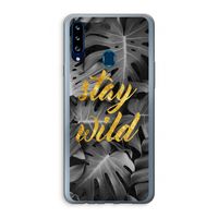 Stay wild: Samsung Galaxy A20s Transparant Hoesje