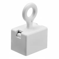 Ophang magneet / magneetjes - met oogje - wit - 16 x 18 mm