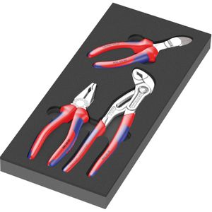 9780 Schuimrubberen inzetstuk met KNIPEX tangen Set 1, 3-delig Tangenset