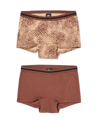 HEMA Kinderhipsters luipaard - 2 stuks bruin (bruin)
