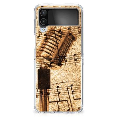 Samsung Galaxy Z Flip 4 | Siliconen hoesje | met foto Bladmuziek