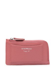 Emporio Armani porte-cartes à logo embossé - Rose