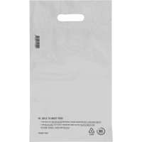 Zak | Verzendzak met handvat | Gerecycled LDPE | 25x35cm | 65my | wit | 250 stuks