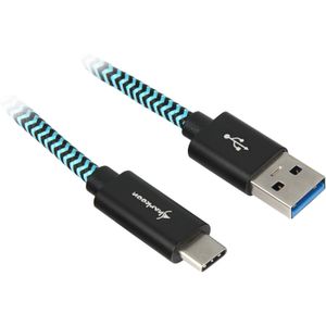 Sharkoon USB 3.2 kabel, USB-A > USB-C kabel 0,5 meter