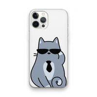 Cool cat: iPhone 12 Pro Max Transparant Hoesje