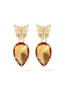 Annoushka boucles d'oreilles Beacon en or 18ct serties de citrine