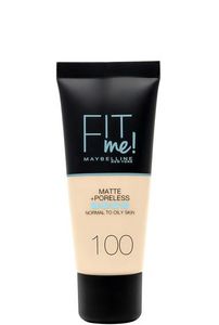 Maybelline Fit Me Matte + Poreless Foundation - - 100 Warm Ivory - Matterende Foundation - 30 ml