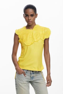 Geborduurde blouse - YELLOW - L