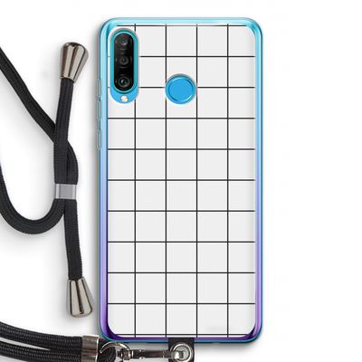Rooster: Huawei P30 Lite Transparant Hoesje met koord