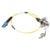 DAP Q-ODC2-F (D-flens) breakout-kabel naar 2x LC-connector