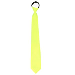 Stropdas - neon geel - polyester - 45 cm    -