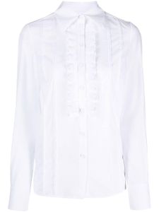 ERDEM chemise volantée à manches longues - Blanc