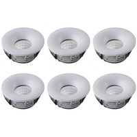 LED Veranda Spot Verlichting 6 Pack - Inbouw Rond 3W - Natuurlijk Wit 4200K - Mat Wit Aluminium - Ø48.5mm