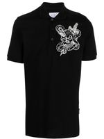 Philipp Plein polo en coton à imprimé serpent - Noir