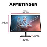 OMEN 27 FHD 165 Hz Gaming Monitor gaming monitor 165Hz, HDMI, DisplayPort, AMD FreeSync Premium - thumbnail