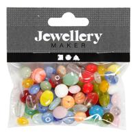 Creativ Company Glazen kralen divers rond, ovaal, cirkel, 60 gram Creativ Company Glazen kralen divers rond, ovaal, cirkel, 60 gram