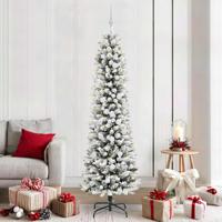 VidaXL Kunstkerstboom met 300 led wit 210 cm pvc en metaal en plastic
