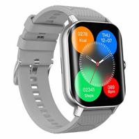 F12 2,02-inch gebogen scherm Smart horloge met encoder Bluetooth bellen Smart armband met gezondheidsmonitoring - Zilver / Grijs