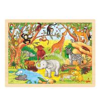Goki houten legpuzzel - jungle, 48st. Goki houten legpuzzel - jungle, 48st.