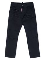 DSQUARED2 KIDS jean droit à patch logo - Bleu