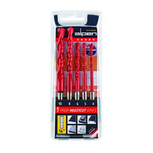 Alpen MultiCut 100805100 Carbide Multifunctionele boorset 5-delig 1/4 (6.3 mm) 1 set(s)