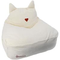 Poef - DOMIVA - Honey Moon - Corduroy - Zacht en pluizig - Kattenoren