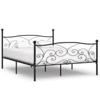 Bedframe met lattenbodem metaal zwart 180x200 cm