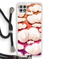 Katoen Wolken: Samsung Galaxy A22 4G Transparant Hoesje met koord